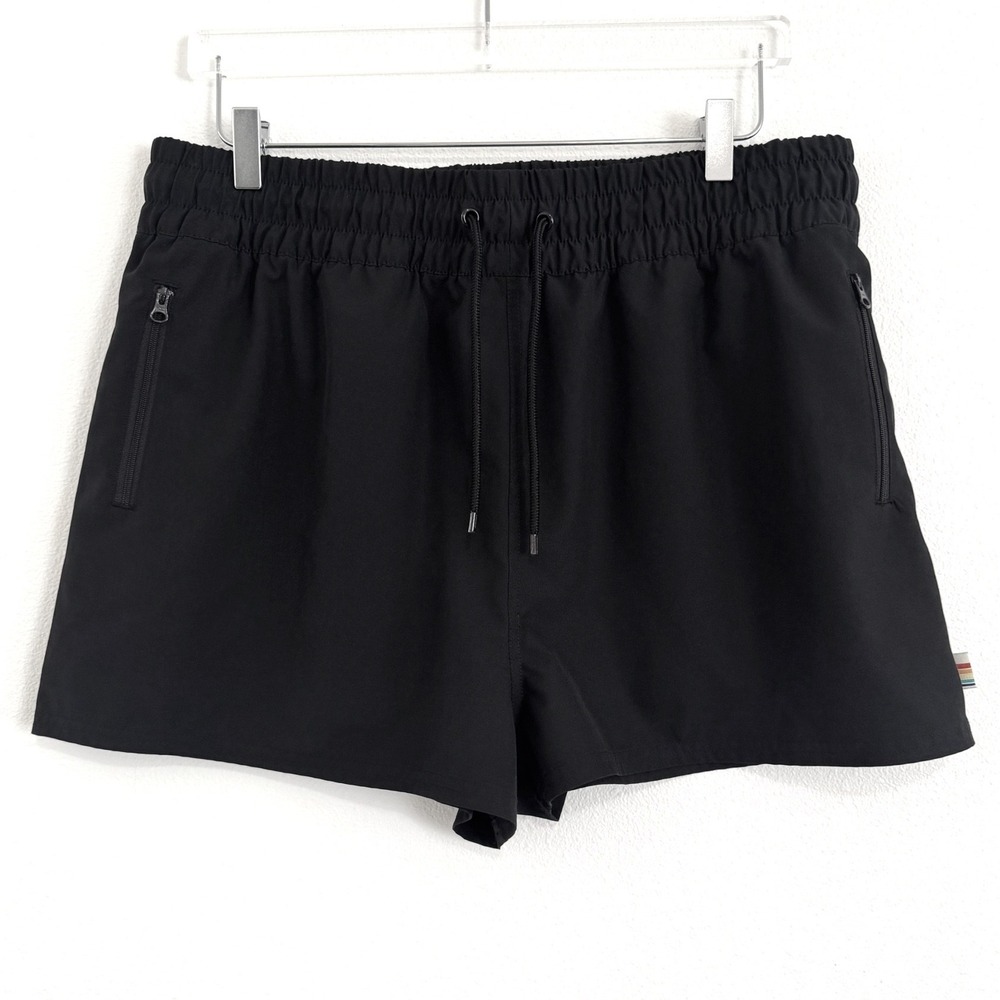 Ocean Pacific Black Athletic Board Shorts with Zipper Pockets - Swim Trunks